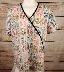 Disney Tinker Bell Scrub Top X Large